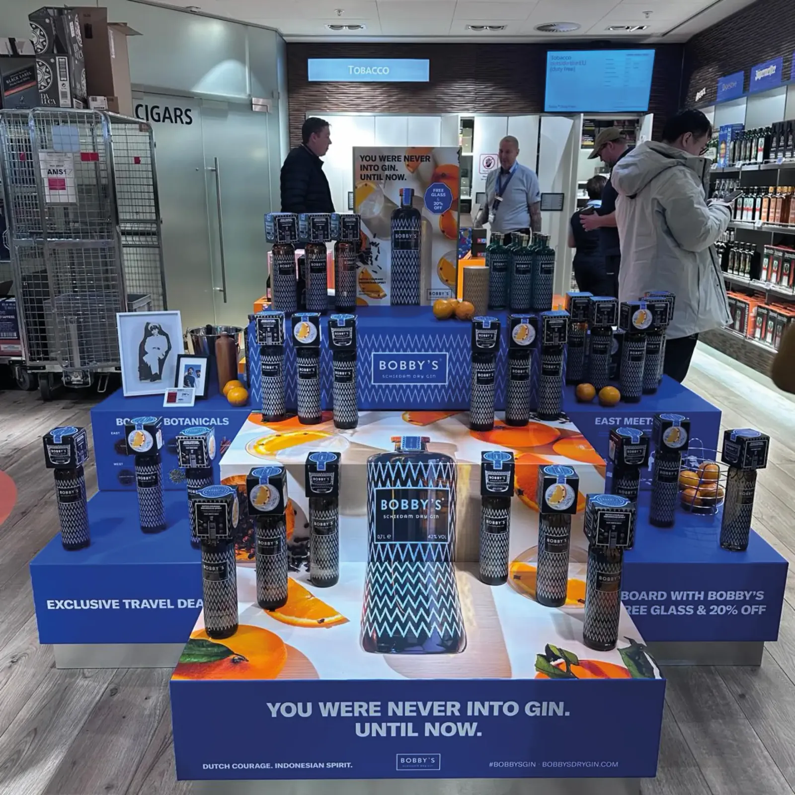 Promotie Schiphol tasting table — ontwerp door Creative Cocktail